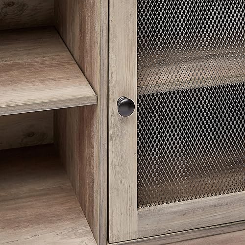 Miniatura 22 de ROCKPOINT Moderno soporte de consola asimétrico de 2 puertas para televisores de hasta 58 pulgadas, 52 pulgadas, color blanco Blanco,Carbón