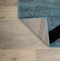 Vista 4 de Rugshop - Alfombra moderna con diseño de círculos ondulados