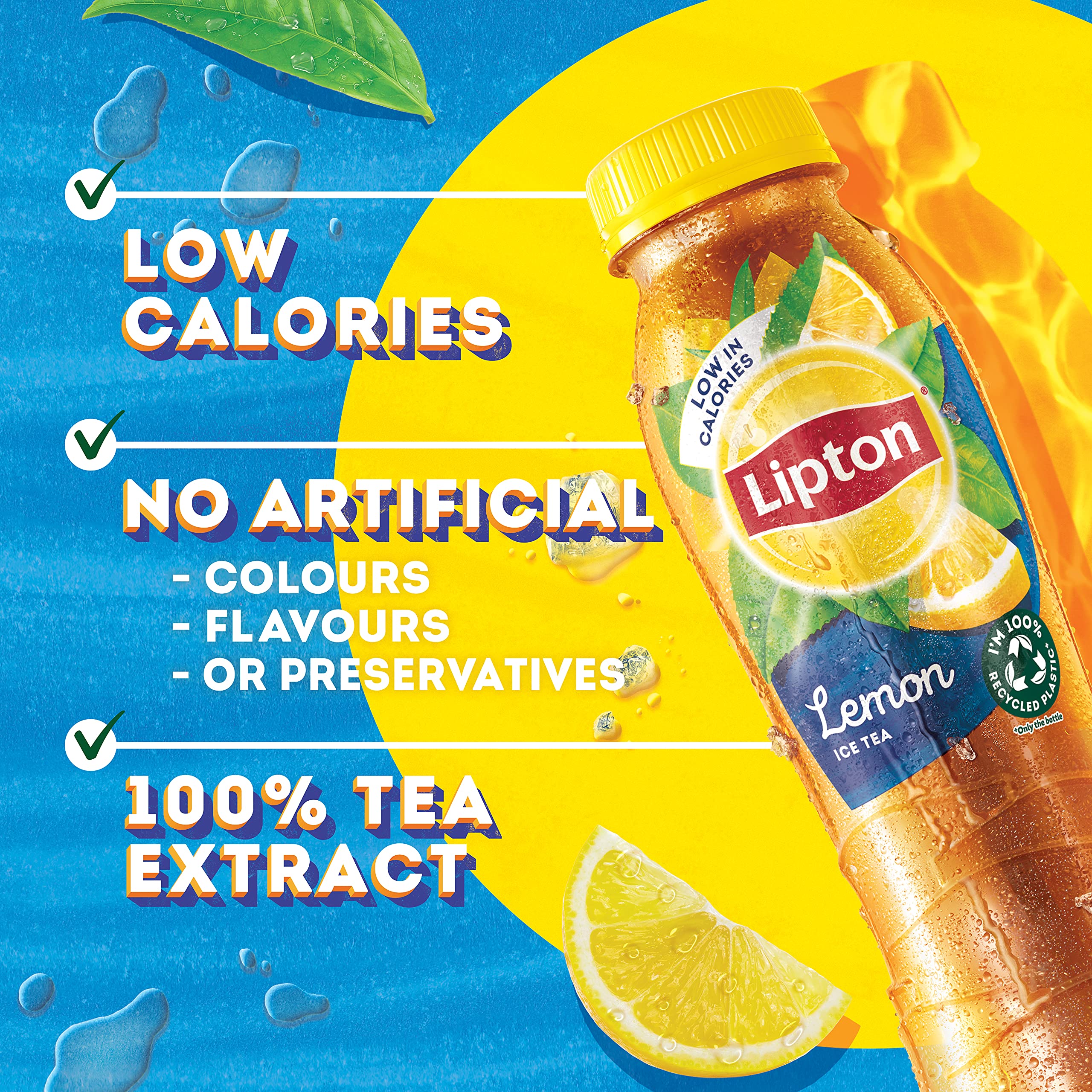 Lipton Ice Tea Lemon Soft Drink 500ml, (Pack of 12) Buy Online in