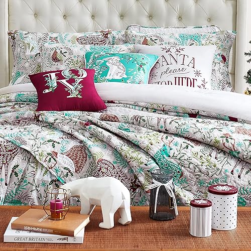 Miniatura 7 de Southshore Fine Living, Inc. Juego de ropa de cama suave de 5 piezas con almohadas y fundas de almohada, diseño de bosque navideño, tamaño