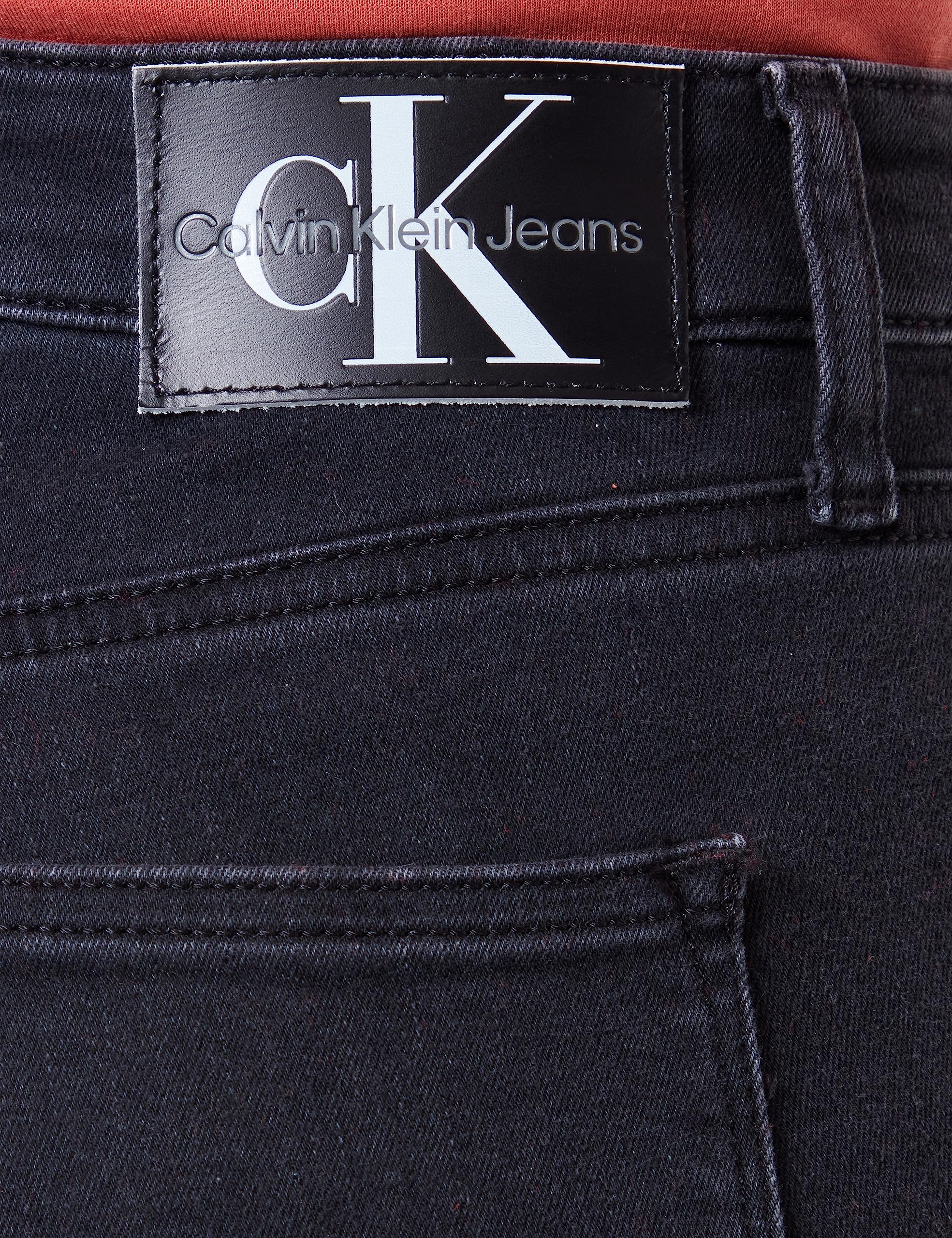 Calvin Klein Donna Jeans Skinny Vita Alta, Nero (Denim Black), 27W/30L