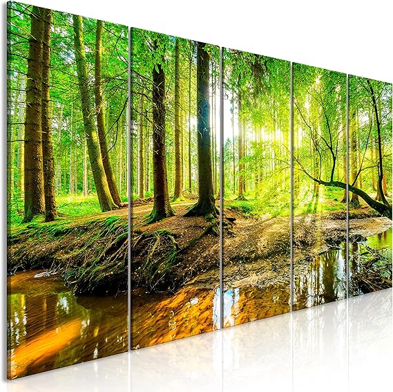 murando Acoustic Canvas Wall Art Forest 150x60 cm / 59” x 24” Picture