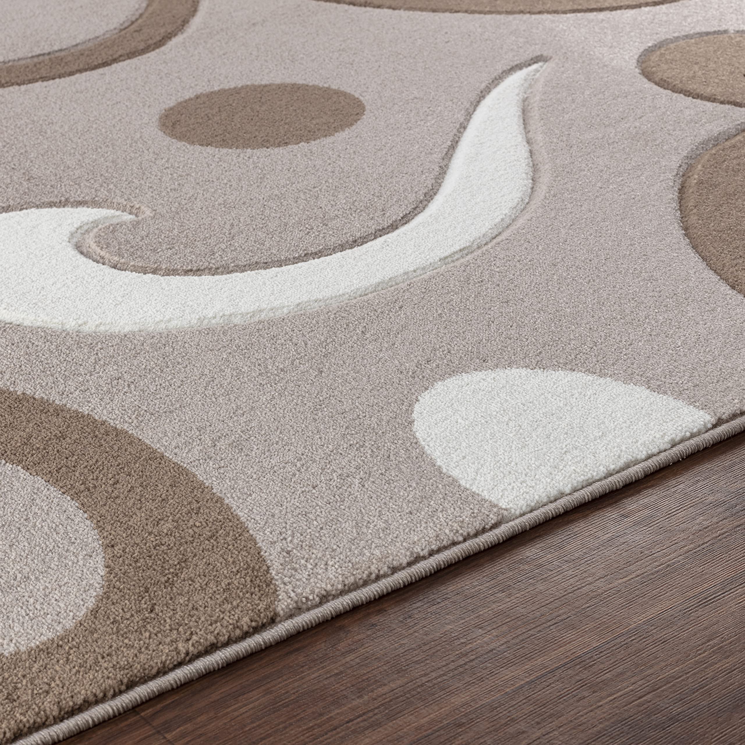Surya Marseille Modern Rug Runner, Abstract Design in Marble Look for Dining Room Bedroom, Living Room Rug - Image 3
