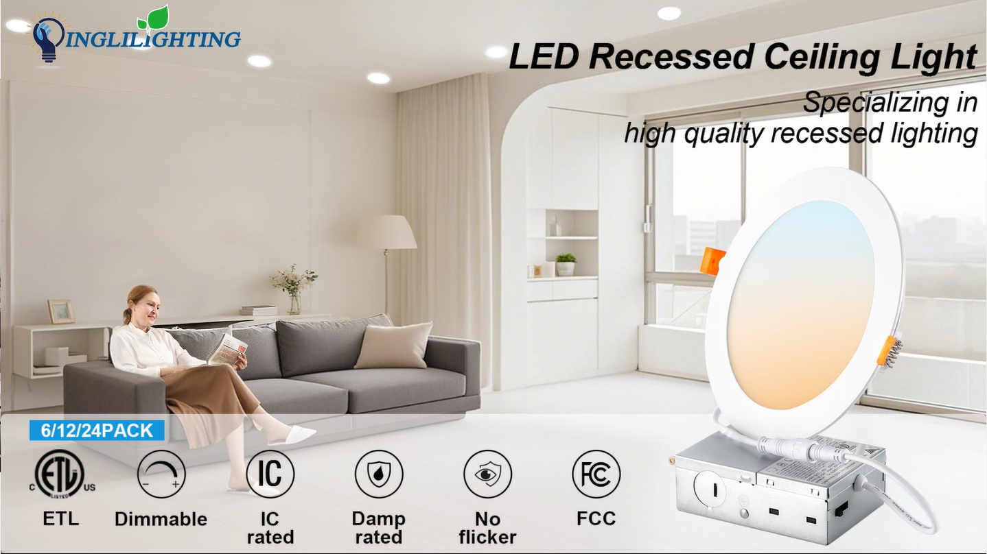 4 Inch LED Wafer Lights DLLT 4 Inch LED Recessed Lighting 2 Pack - Slim ...