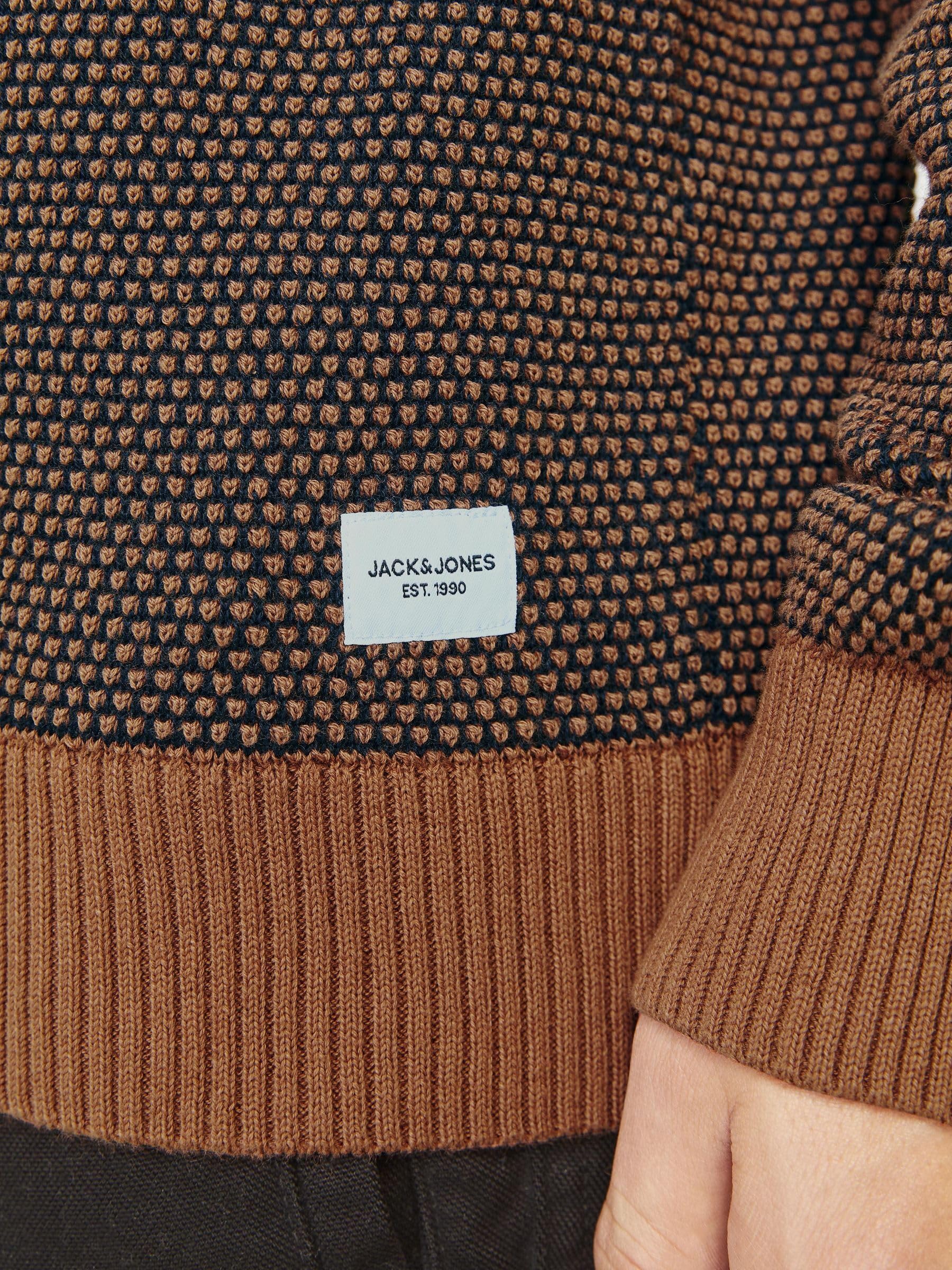 JACK & JONES Male Strickpullover Einfarbig Strickpullover