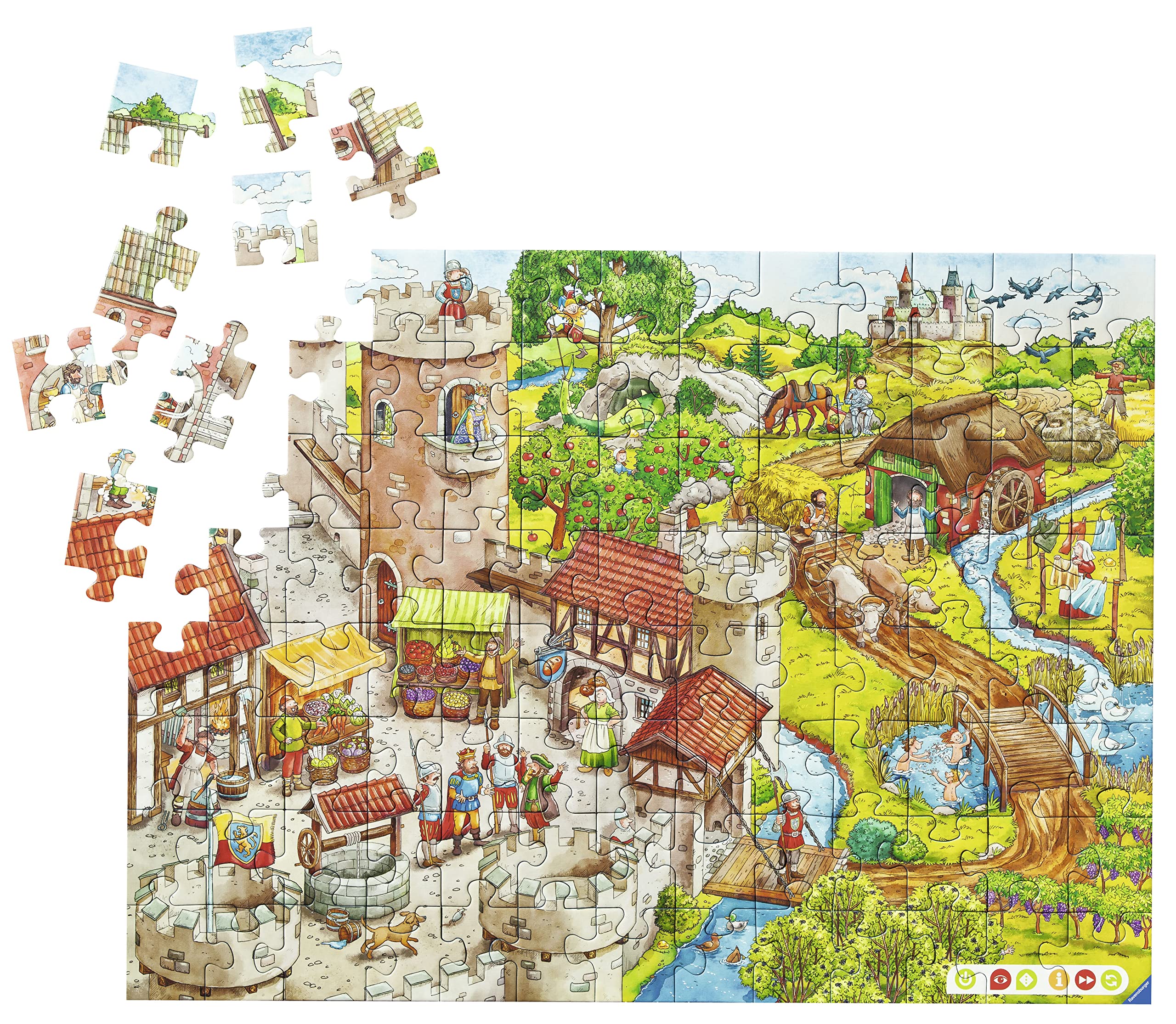 Ravensburger 00516 - tiptoi Puzzeln, Entdecken, Erleben: Die Ritterburg