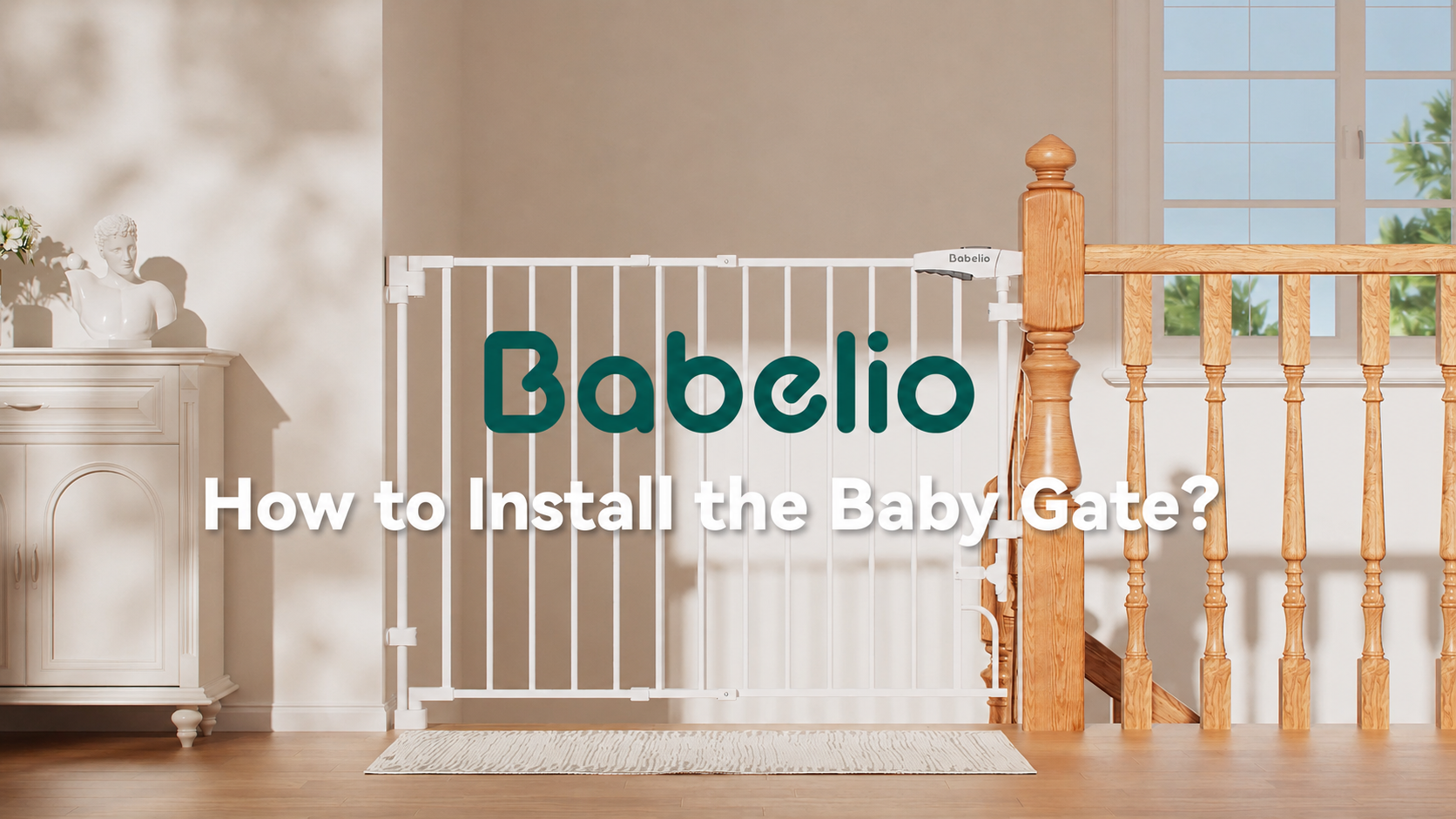 Babelio Removable & No Bottom Bar Baby Gate, 29-43