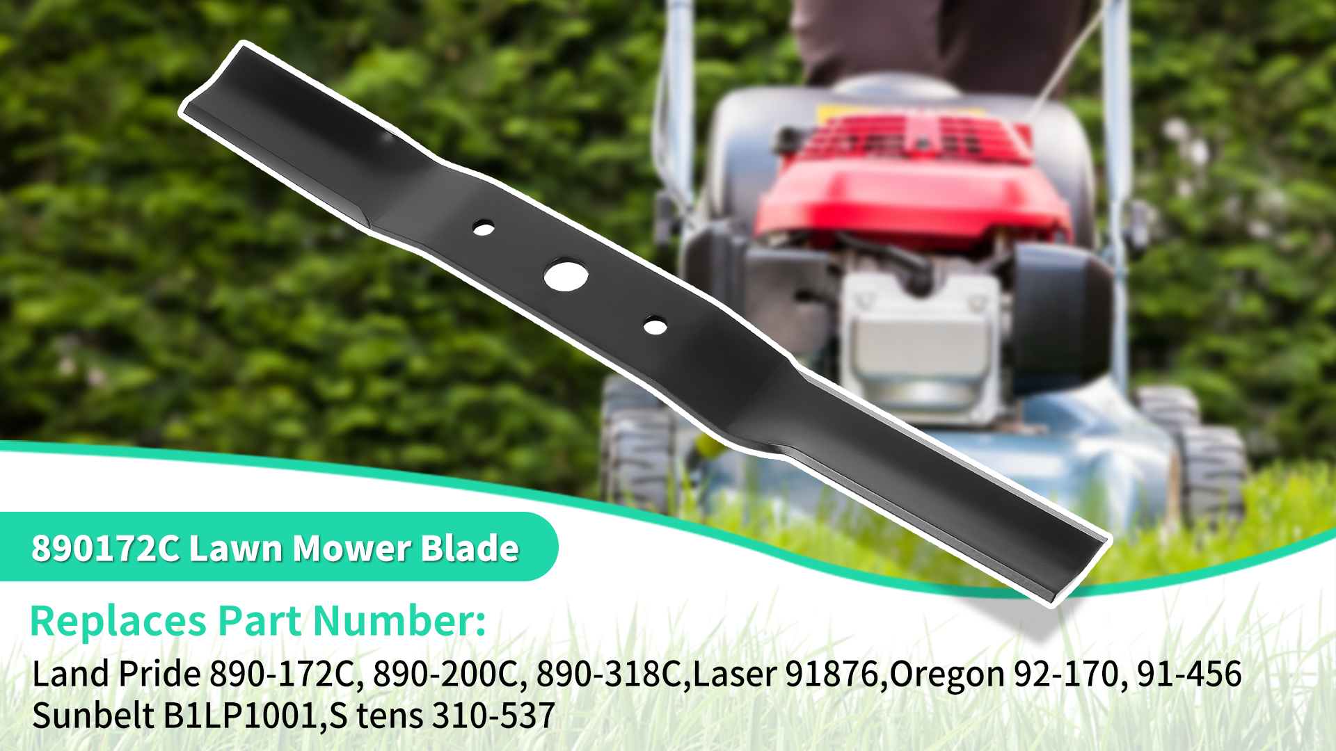 3 Gator Blades For Landpride 6' (72") Grooming Finish Mower – Replaces 890-172C / 310-472A