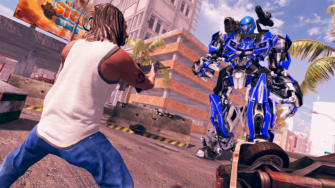 Real Police Power Robot Gangster Fight: Future Car Transform Rangers ...