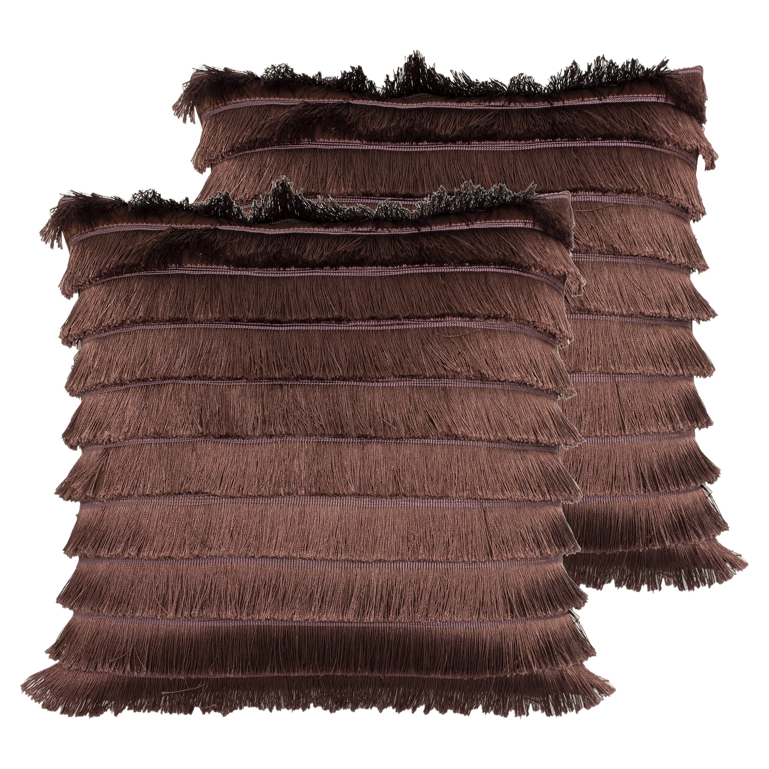 furn. Flicker Twin Pack Feather Filled Cushions, Rock Rose, 45 x 45cm