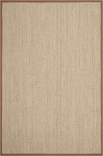 Miniatura 254 de Safavieh Colección de fibra natural NF115P - Alfombra (fibra natural), color gris, Fibras naturales beige, (Natural/Beige),Natural/Negro,Natural