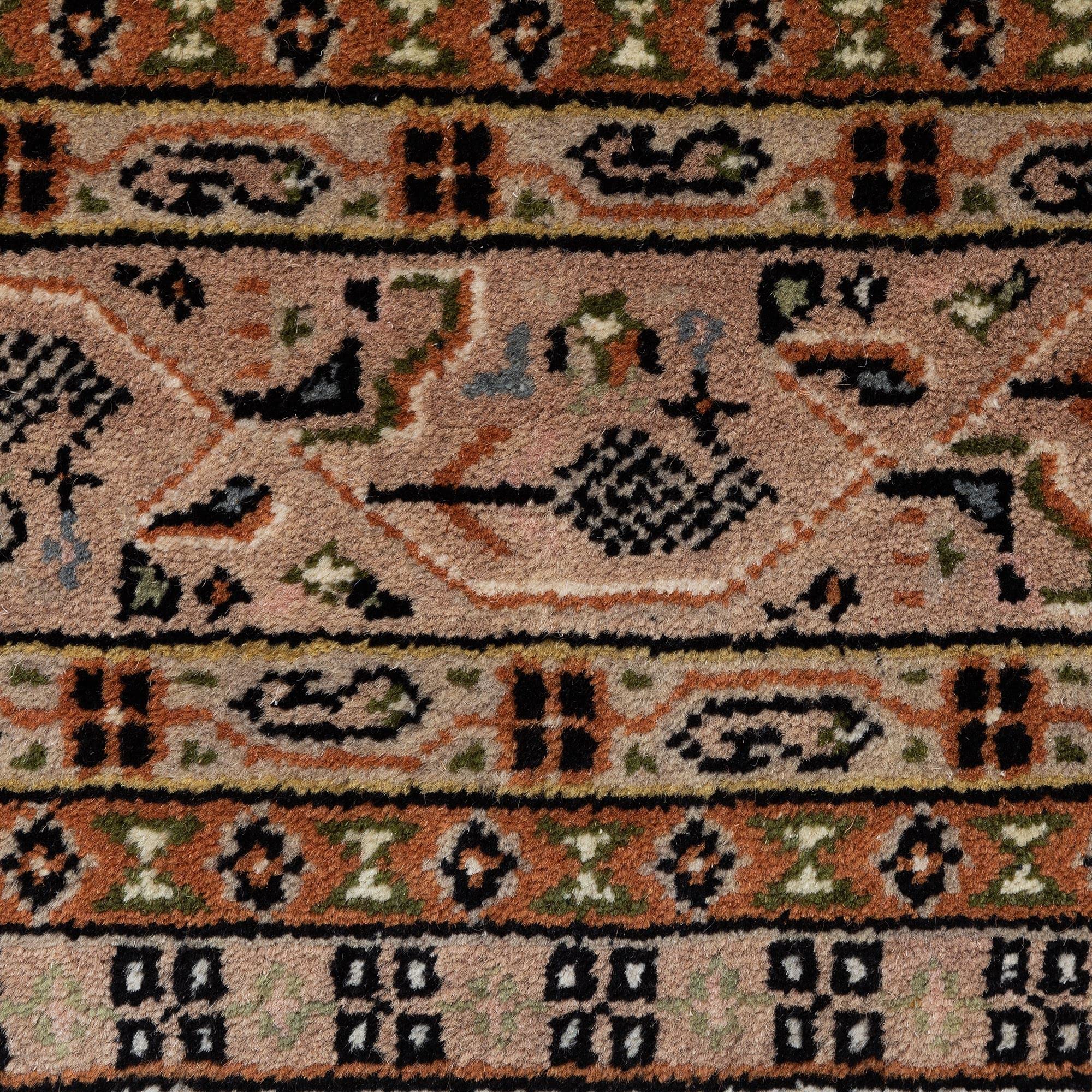 Steffensmeier Orientteppich Mir fein | Beste Schurwolle | Orientalisch | Beige, Handgeknüpft, Größe: 90x160 cm