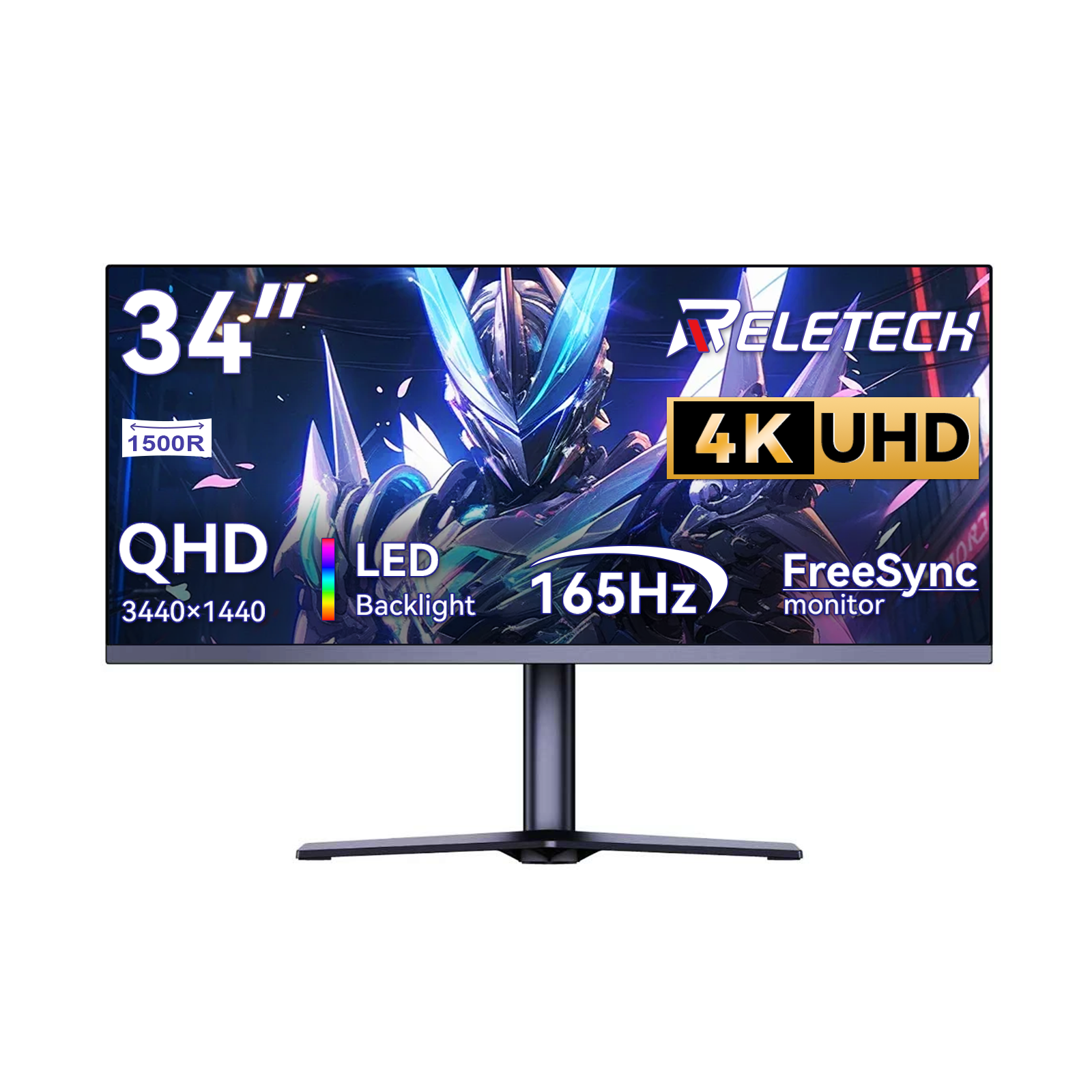 Amazon.co.jp: Reletech 34インチ ウルトラワイド 非光沢 曲面