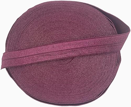 Elástico plegable para lazos para el cabello, manualidades, lazo para cabeza de niña de 10 yardas 58 pulgadas (vino)