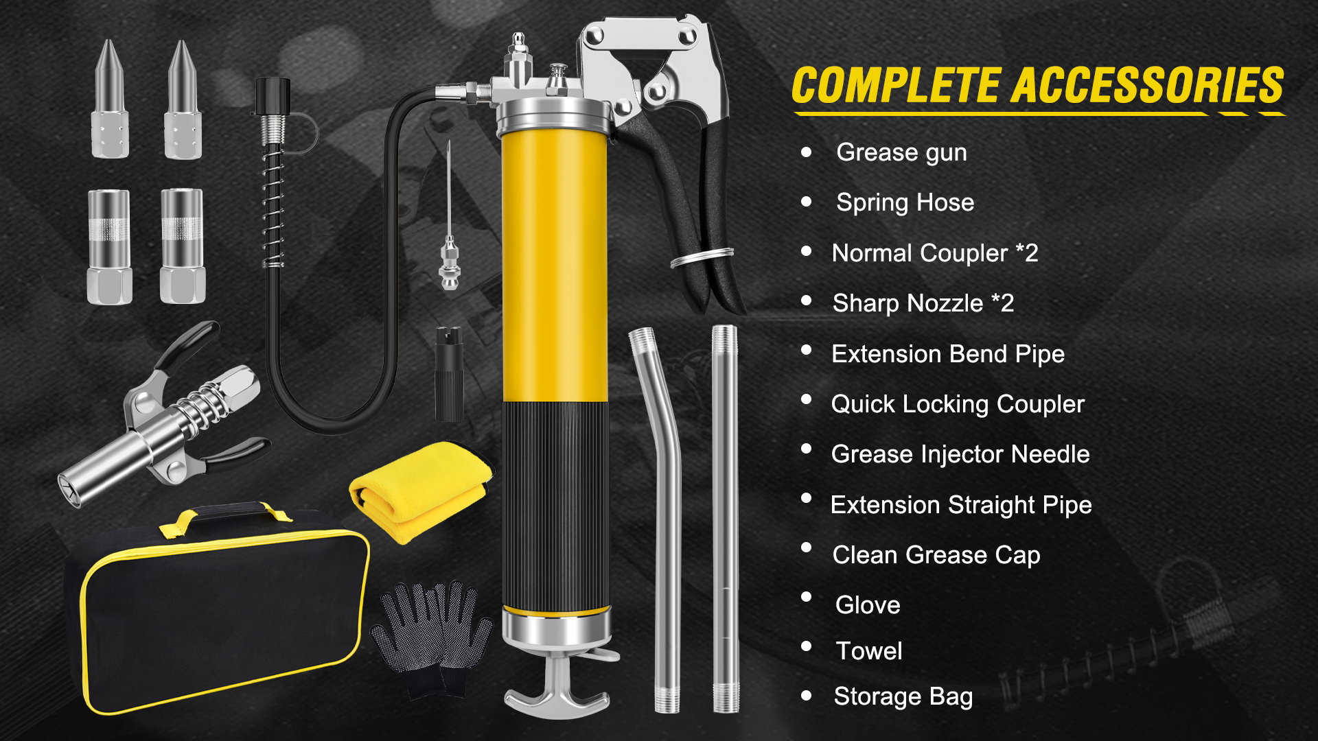 Amazon.com: Grease Gun Kit, 7000 PSI Heavy Duty Pistol Grip Grease