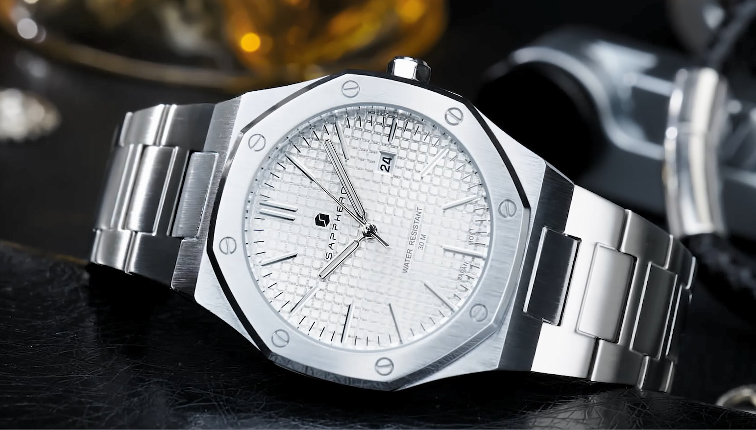 SAPPHERO Orologio da uomo Orologi meccanici automatici per uomo Data Lusso analogico 50 metri impermeabile Sport d'affari Cinturino in acciaio inox Regali