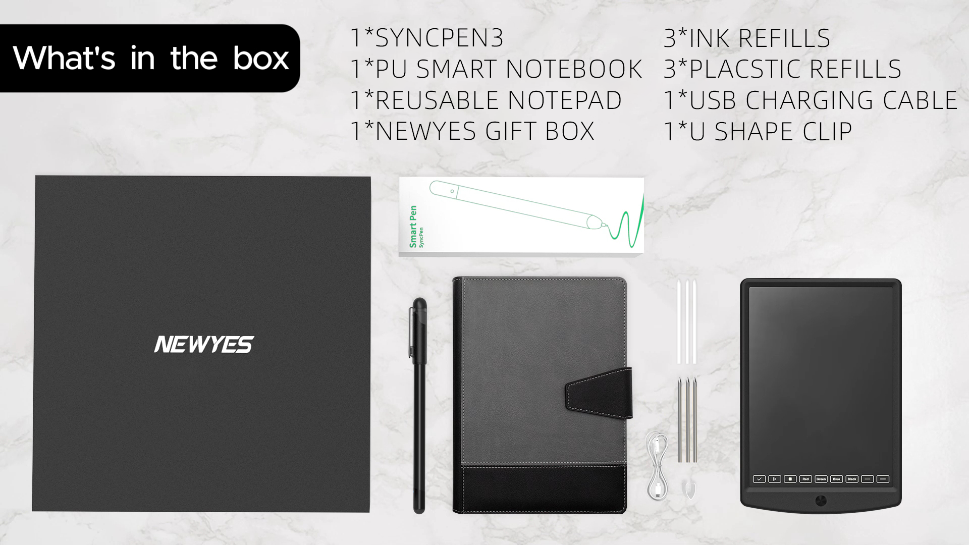 NEWYES SyncPen 3.0 Set - Digital Notebook Note-taking Solution