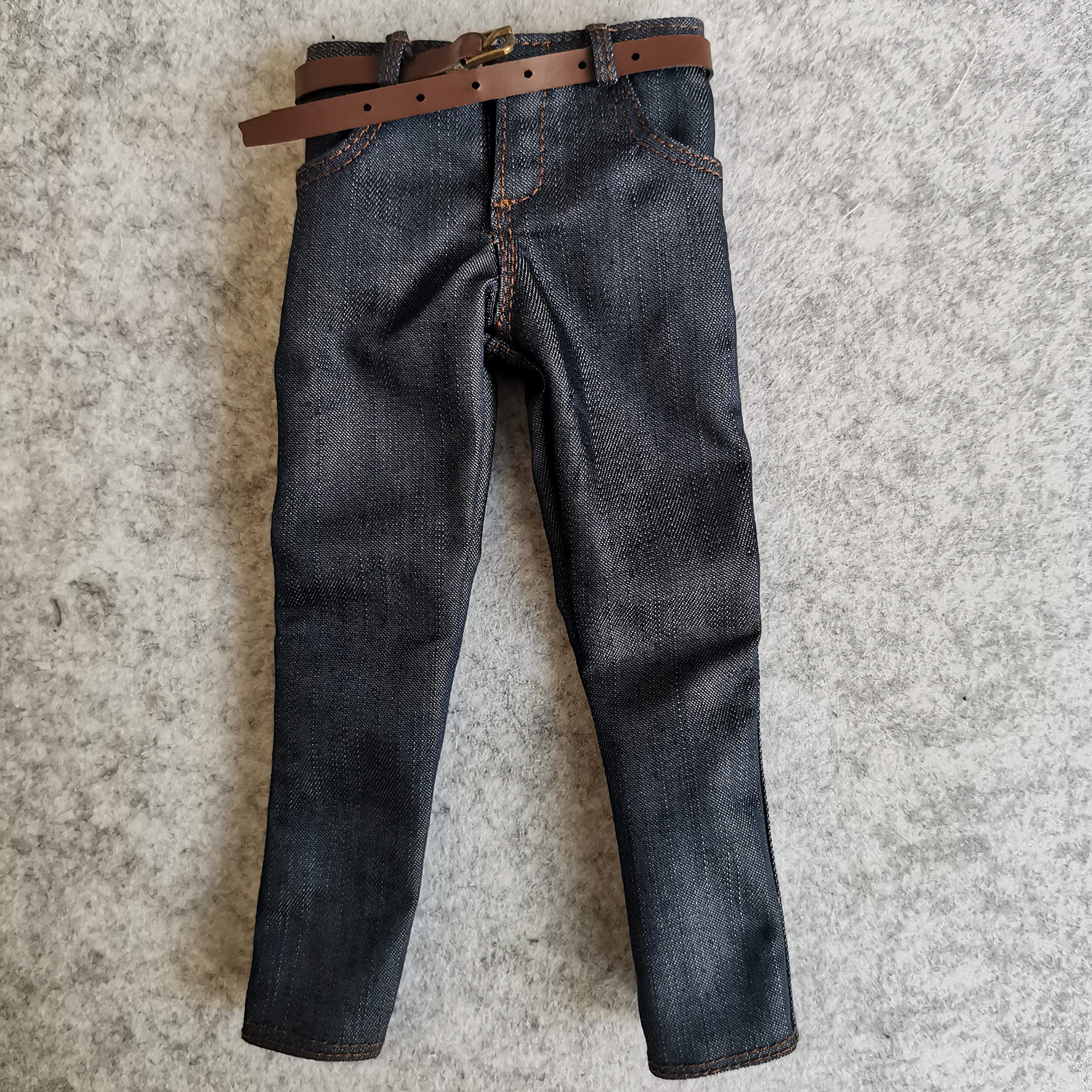 Amazon.com: 2X 1/6 Custom Scale Blue Jeans Pants for 12