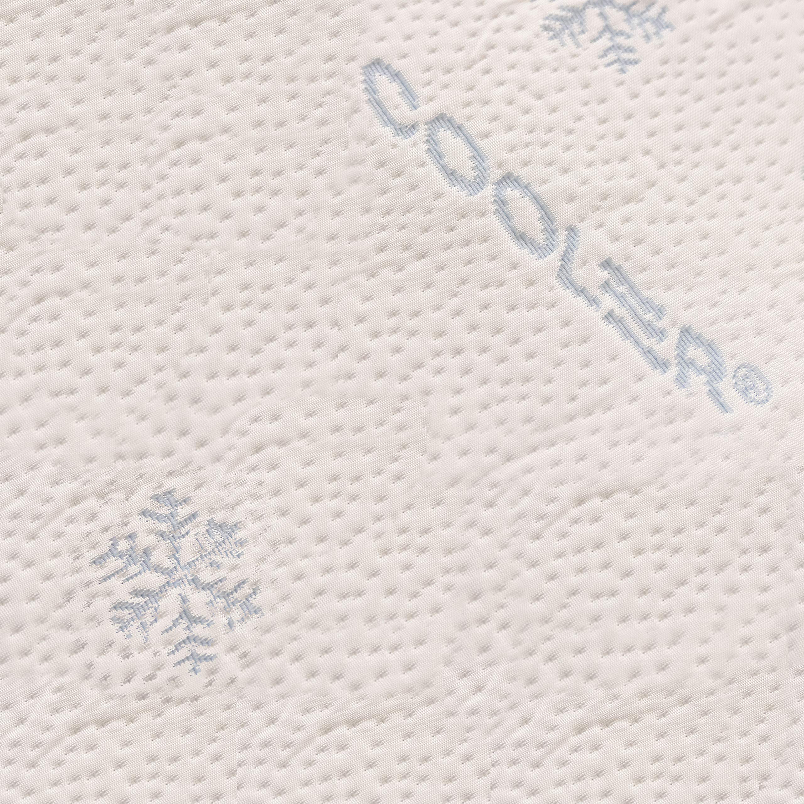 Geemma s.r.l. Surmatelas en mousse à mémoire de forme rafraîchissante pour lit double 160 x 200 cm, hauteur 5 cm avec tissu hypoallergénique antimicrobien, déhoussable Cooler Fresh- Star Foam Plus