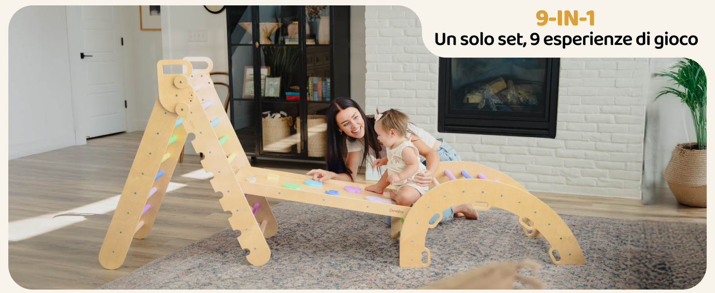 CUPCHID Montessori - Set da gioco per interni, 7 in 1 - Giochi e