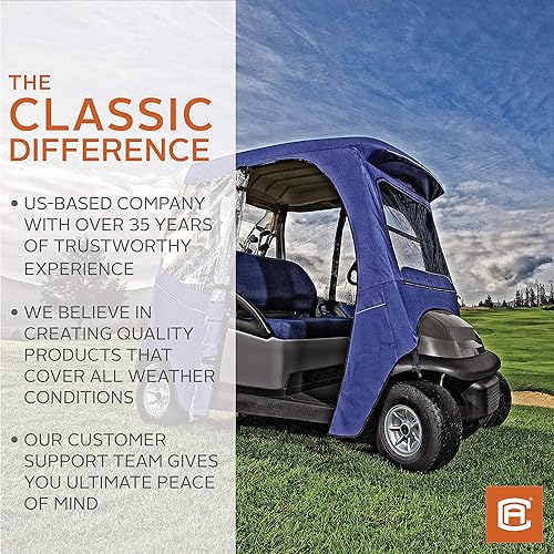 Miniatura 2 de Classic Accessories Fairway Deluxe, cabina para carrito de golf, 4 lados, 2 personas, para auto de club, color bronce
