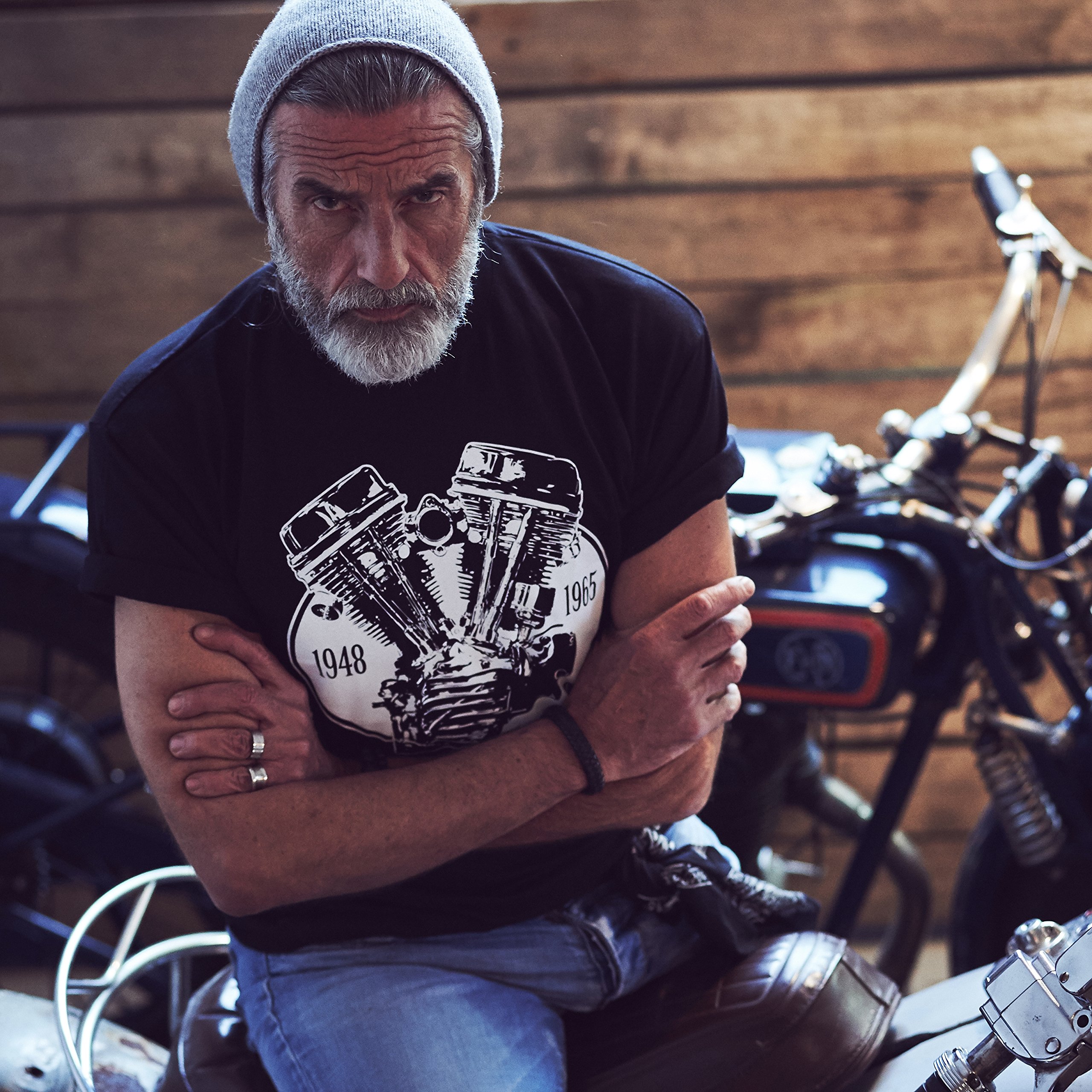 Makaya Biker T-Shirt Homme Panhead Chopper Moto Motard - 3