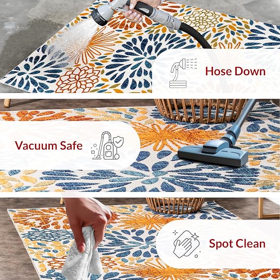 nuLOOM Monique Floral Indoor/Outdoor Area Rug, 8' Square, Multi