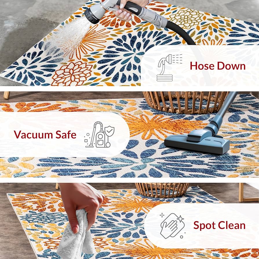 nuLOOM Monique Floral Indoor/Outdoor Accent Rug, 2' x 3