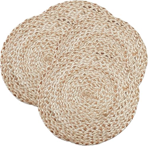 Miniatura 2 de SARO LIFESTYLE Finley Collection - Manteles individuales de yute (4 unidades), 16 pulgadas, color natural