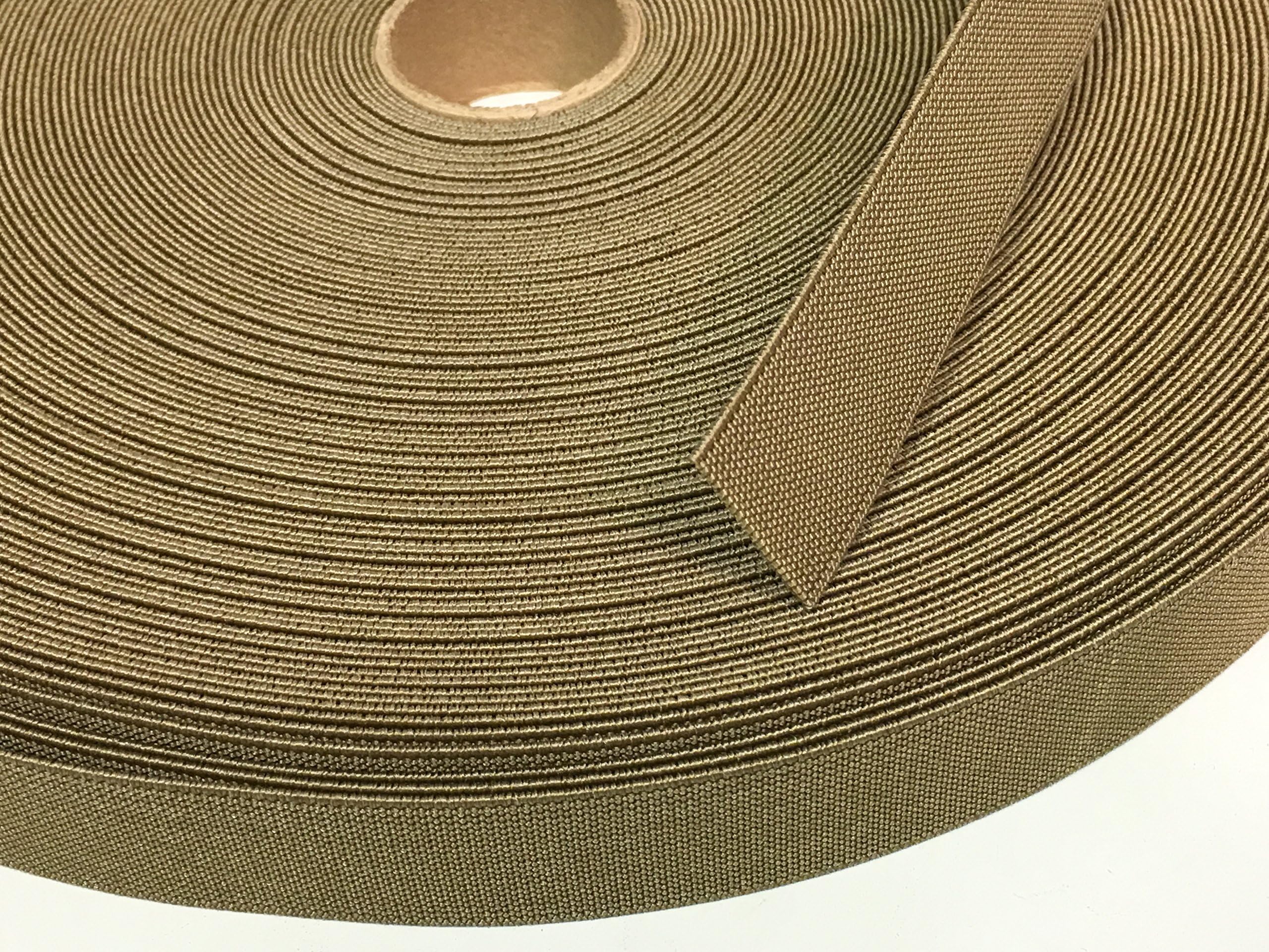 Military Elastic Webbing 1 INCH MIL-W-5664 T-2 C-1 COYOTE MilSpec - Per Yard