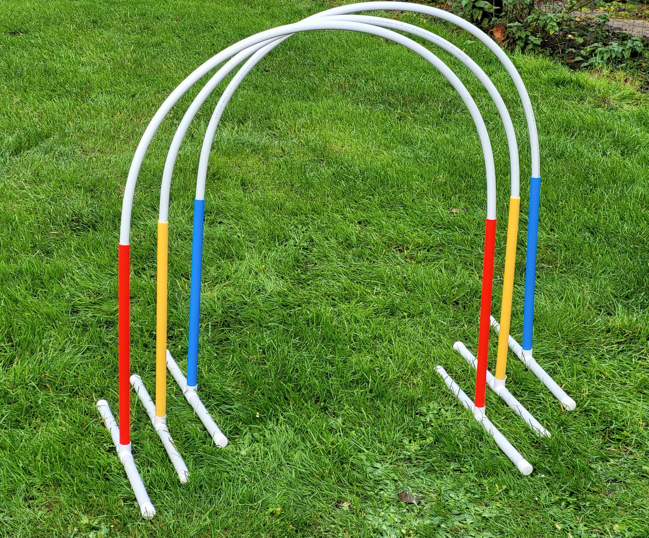 Generisch 3 x Hoopers Bogen mit Ständer (1xgelb,1xblau,1xrot), Fun-Hoopers