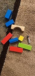 Amazon.com: Hape Maple Wood Kids Building Blocks Stacking Wooden Block ...