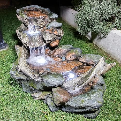 Miniatura 9 de Alpine Corporation WIN558 Fuente de agua beige 60 pulgadas de largo