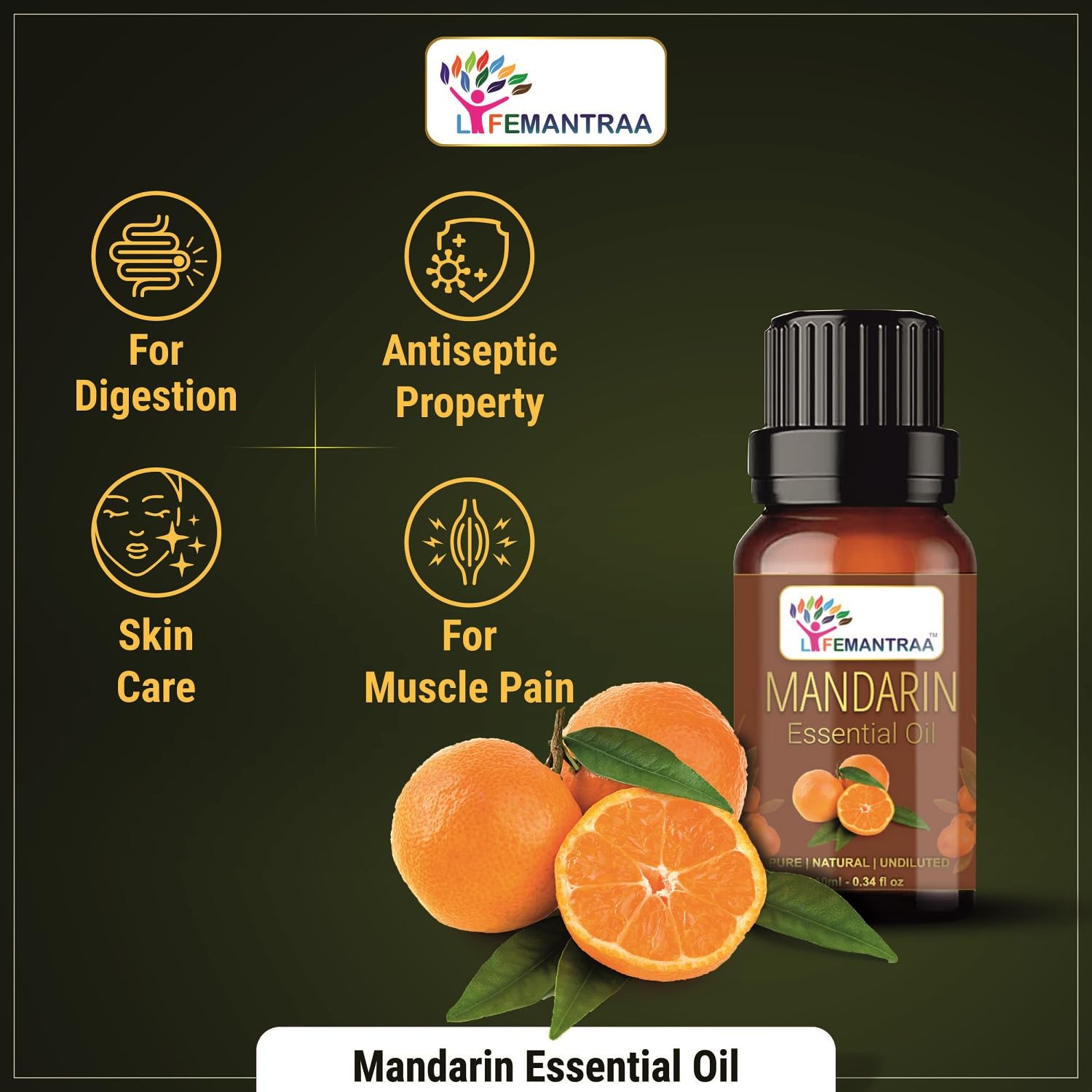 Lifemantraa Pure Lavender, Mandarin and Rose Essential Oil for Home Fragrance Diffuser, Essential Oils Set for Room Air Freshener Aroma Oil Diffusers, Soap Making, Candle Making 15ml Each (45ml)
