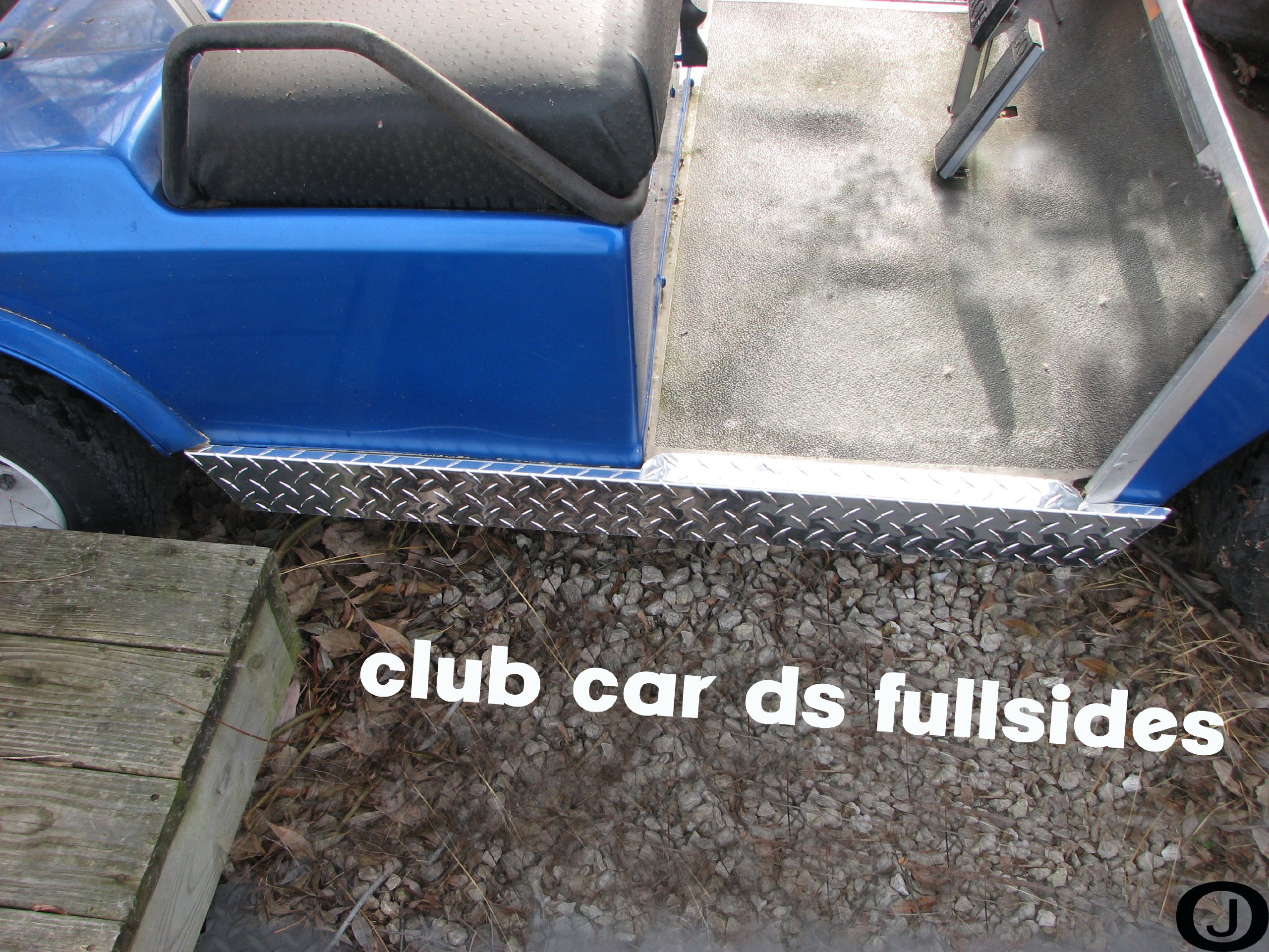 Polished Aluminum Diamond Plate Side Rocker Panels For Club Car DS (Fits 1987 & Up Models)
