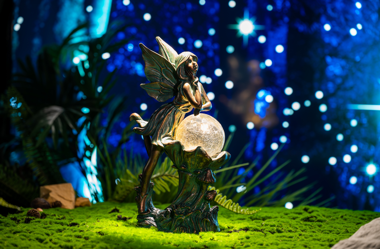 Perfeciti Leucht-Baum Skulptur Für Garten – Nachtleuchtend, Polyresin, Gartendekoration