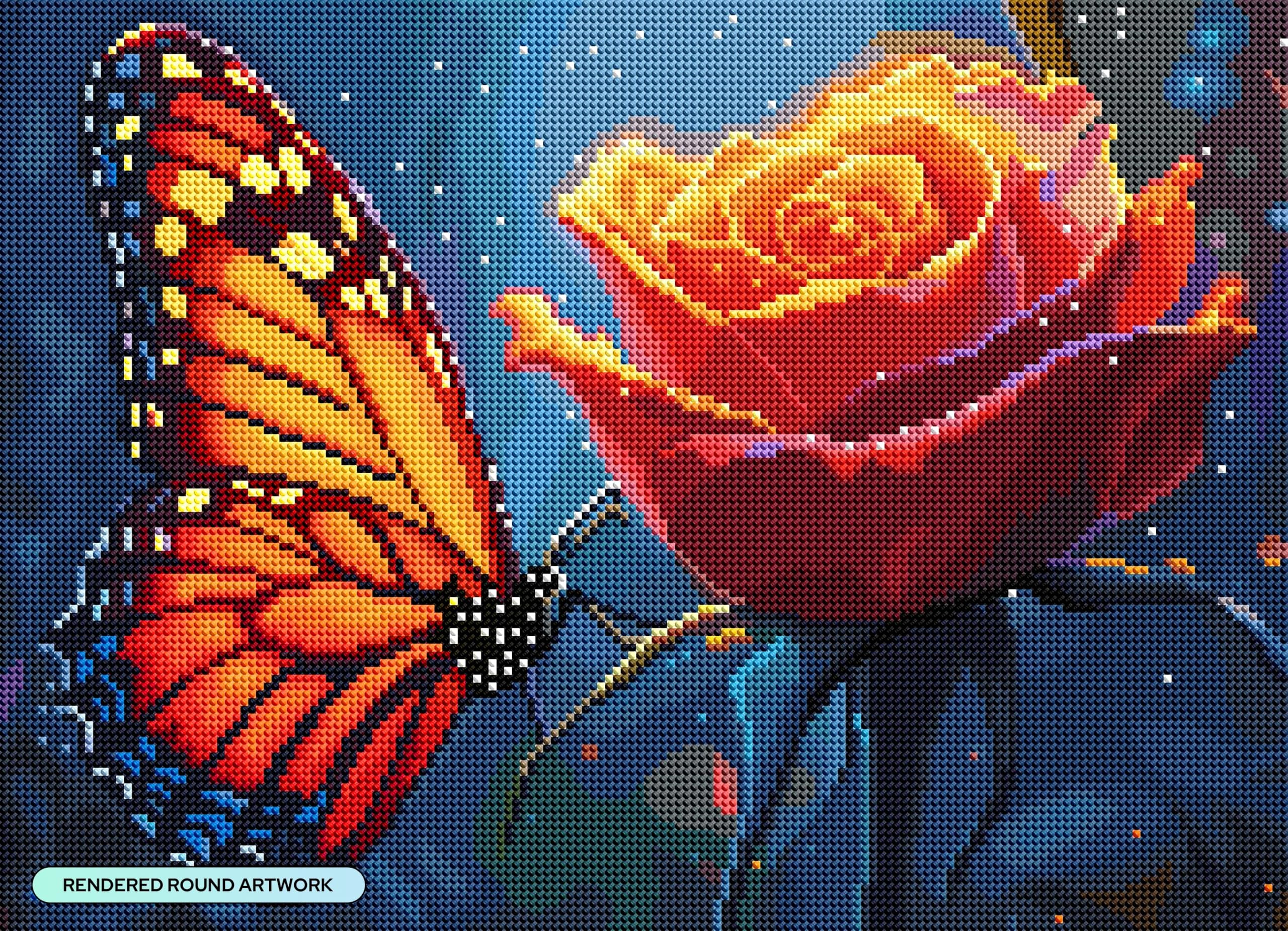 DIAMOND ART CLUB Kit de pintura de diamante monarca brilhante