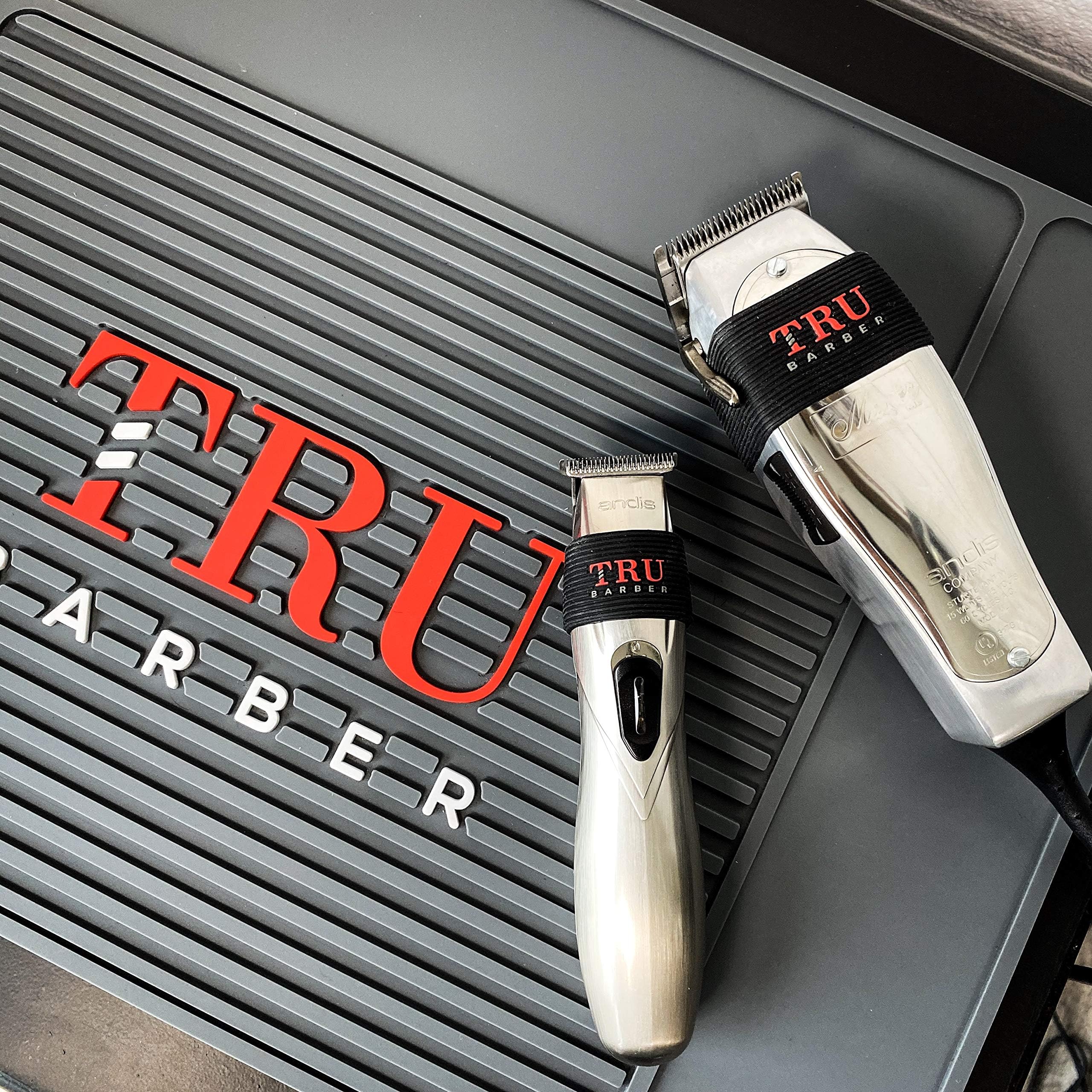 TRU BARBER Organizer-Matte, 45,7 x 33 cm, flexible PVC-Stationsmatte, rutschfest, 45,7 x 33 cm