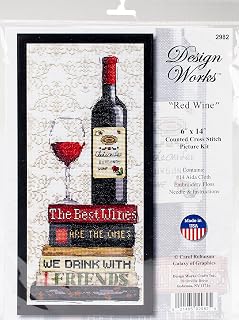 Red Wine Counted Cross Stitch Kit-6"X14" 14 Count