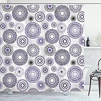 Vista 106 de Ambesonne Cortina para regadera náutica con palmeras