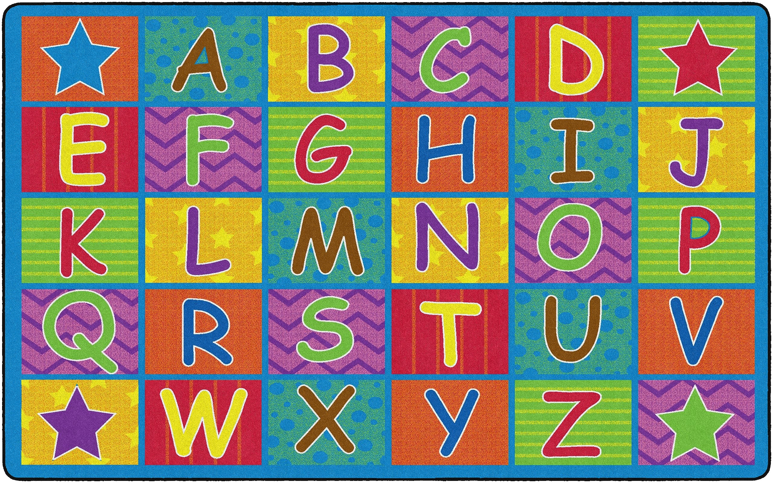 Flagship Carpets Cheerful Alphabet Educational Multicolor Rug for Home Learning Area or Playroom Mat, Kids Room, Childrens Classroom Carpet, 7'6