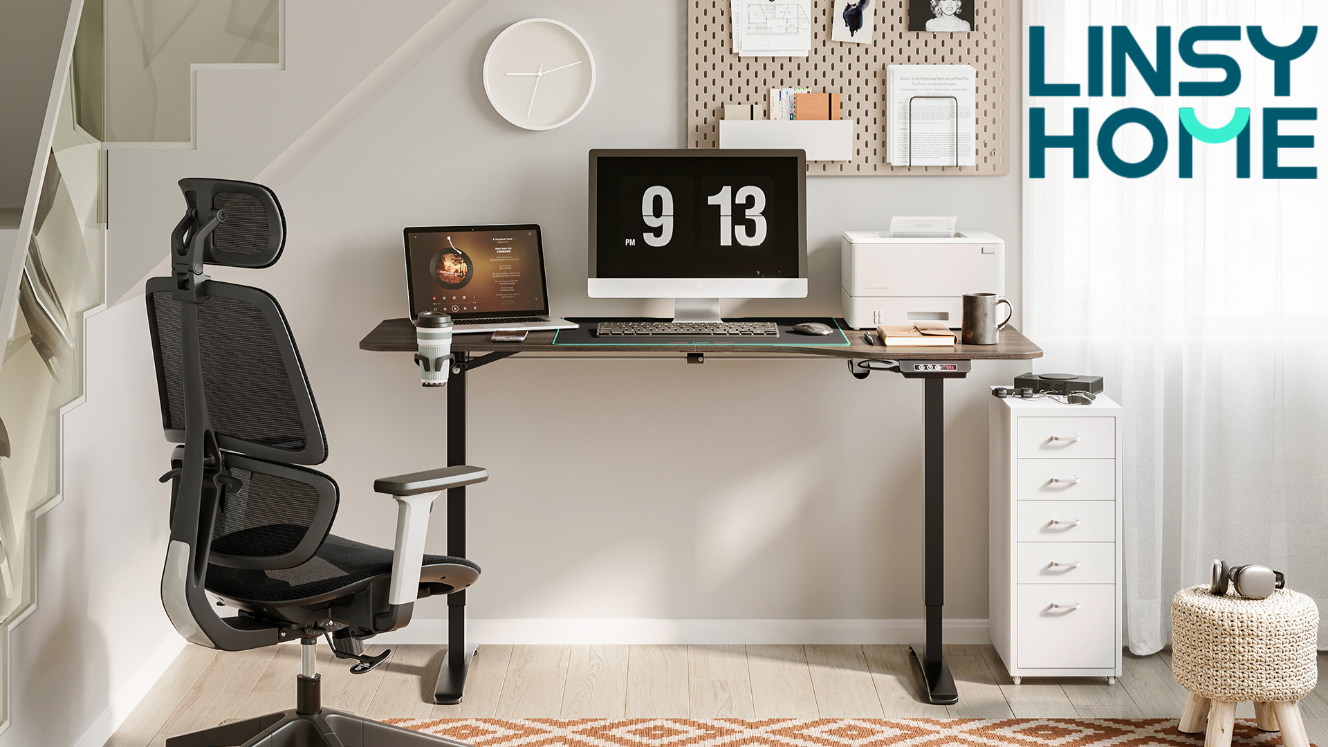 Amazon.com: LINSY HOME Height Adjustable Electric Standing Desk
