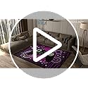 Gaming Rug for Boys Room - Purple Gamer Area Rug for Boys Bedroom Games Themed Kids Room Decor Gaming Carpet Rugs, 59 x 39 Inches
