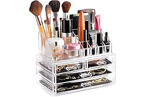 Masirs Clear Cosmetic Storage Organizer