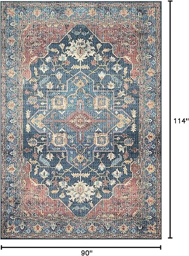 Miniatura 2 de Loloi II Colección Skye SKY-08 - Alfombra de área, 7'-6" x 9'-6", denimladrillo