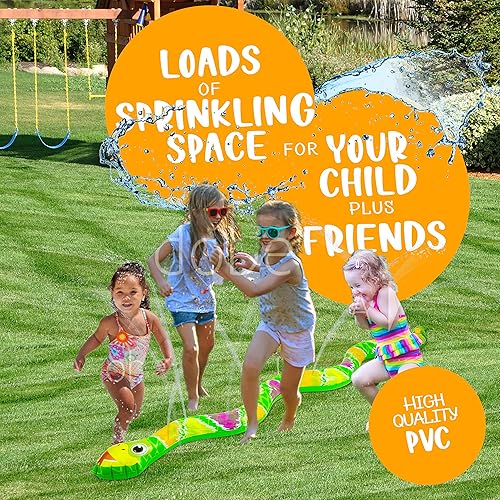 Miniatura 2 de Splashin'kids Aspersor de serpiente al aire libre, juguete de agua para niños pequeños, niños y niñas, perfecto para exteriores, parque acuático