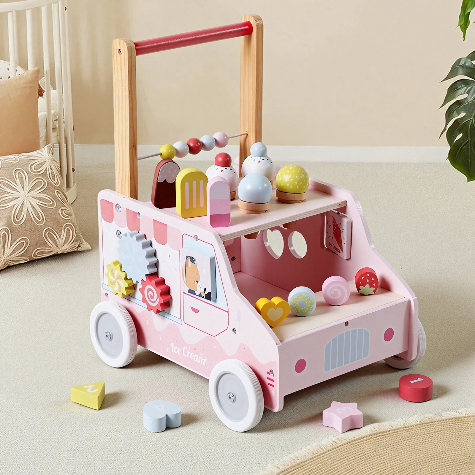 Amazon.com: labebe Wooden Push Walker, Push Activity Walker for