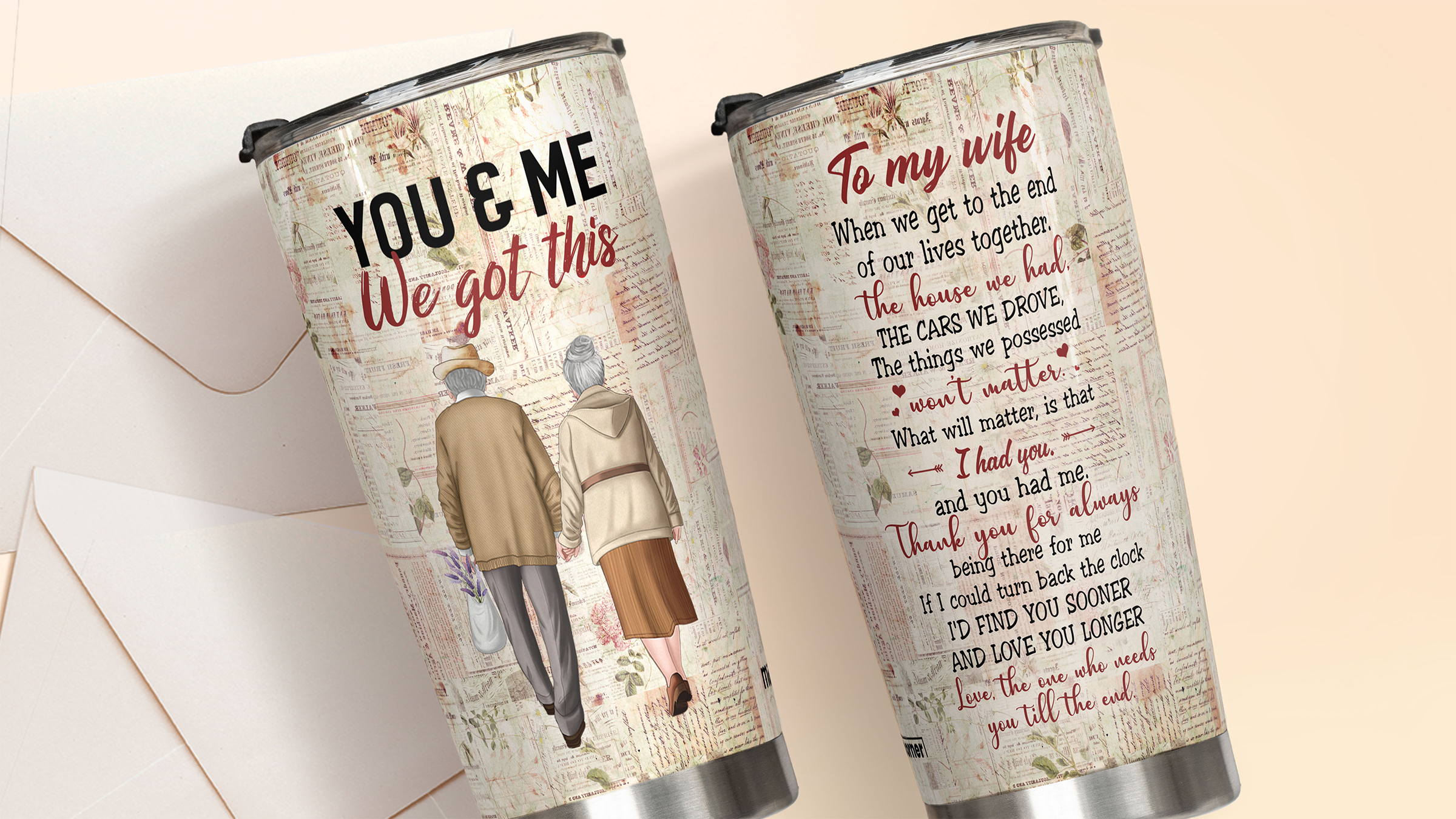Together Since - Personalized Stainless Steel Tumbler Designed By Helpless Cub