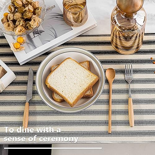 Miniatura 10 de Home Brilliant Juego de 6 manteles individuales lavables para mesa de cocina, 13 x 19 pulgadas, color marrón y crema