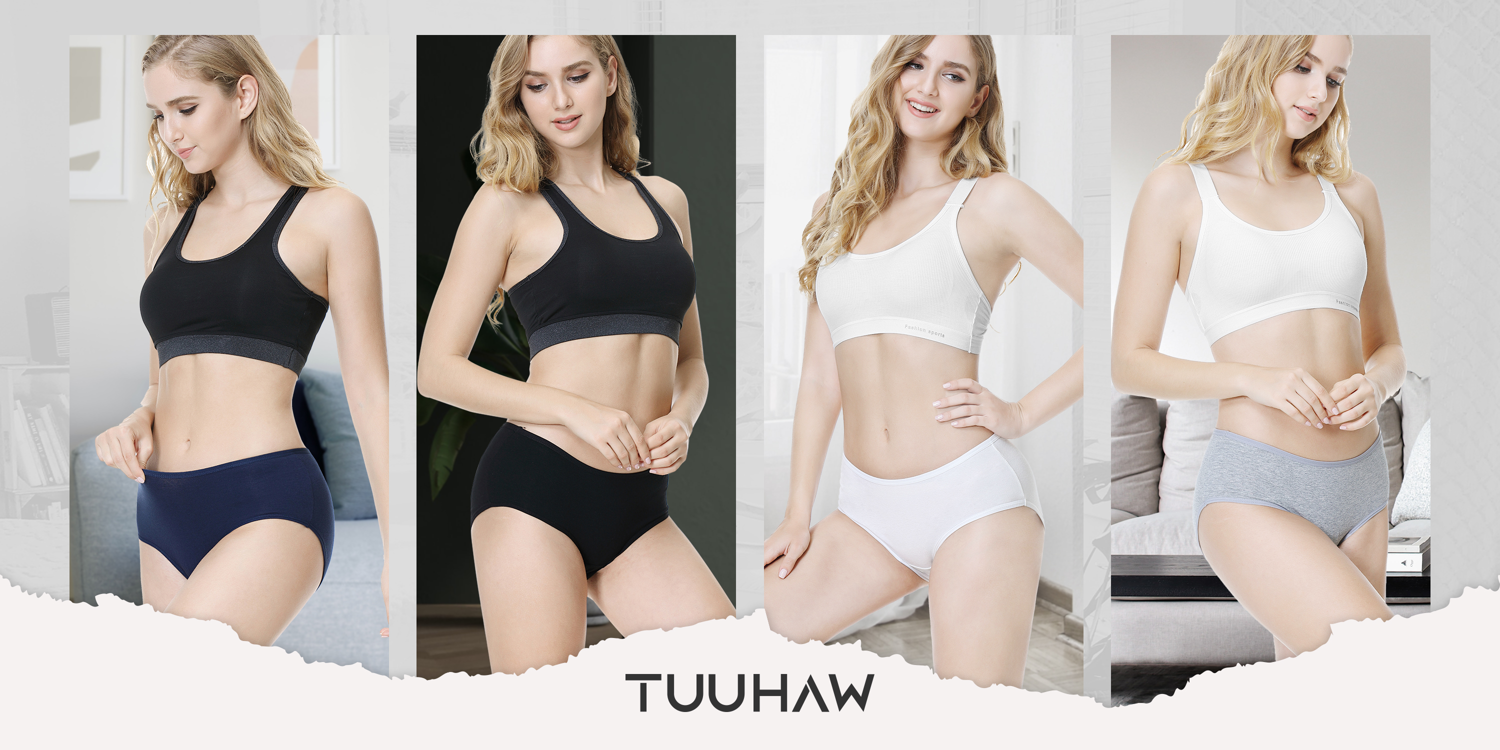 TUUHAW Lot 5 Culottes Femme Coton Taille Haute – Slip Respirant Élastique – Couverture Complète – XS à 5XL